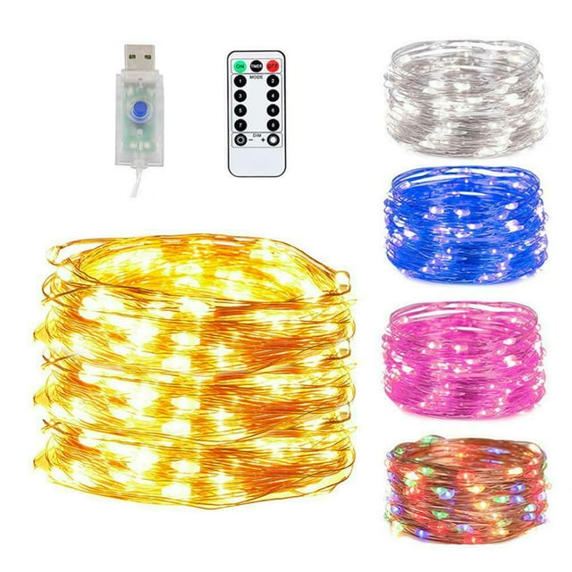 LED Fairy String Lights, 5M 50LEDs Fairy String Waterproof Lights for Bedroom, Christmas, Party, Wedding Outdoor Indoor Decor - Warm White