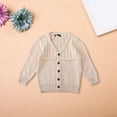 thumbnail image 2 of EnJoCho Girls Boys Unisex V Neck Sweater Cardigan Long Sleeve Button Down Lightweight Outerwear Knitwear Toddler Kids Fall Winter, 2 of 7