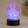 thumbnail image 4 of Lámpara 3D con forma de triple corazón, luces LED multicolores, luz nocturna táctil USB, lámpara de mesa para pareja, noche romántica, San Valentín, día de la madre, regalo, 4 of 6