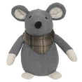 thumbnail image 3 of Decorative Mouse Door Stopper - Weighted Animal Doorstop, 2.3 lb., Functional and Cute, Corduroy Fabric - Keeps Doors Open and Prevents Slamming, Perfect for Home or Office - Gray, 3 of 5