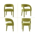 thumbnail image 6 of Guyou Modern Dining Chairs Set of 2, Velvet Upholstered Barrel Kitchen Chairs with Open Back, Lovely Dresser Chair, Comfy Dining Side Chairs for Dining Room Bedroom Living Room, Green, 6 of 9