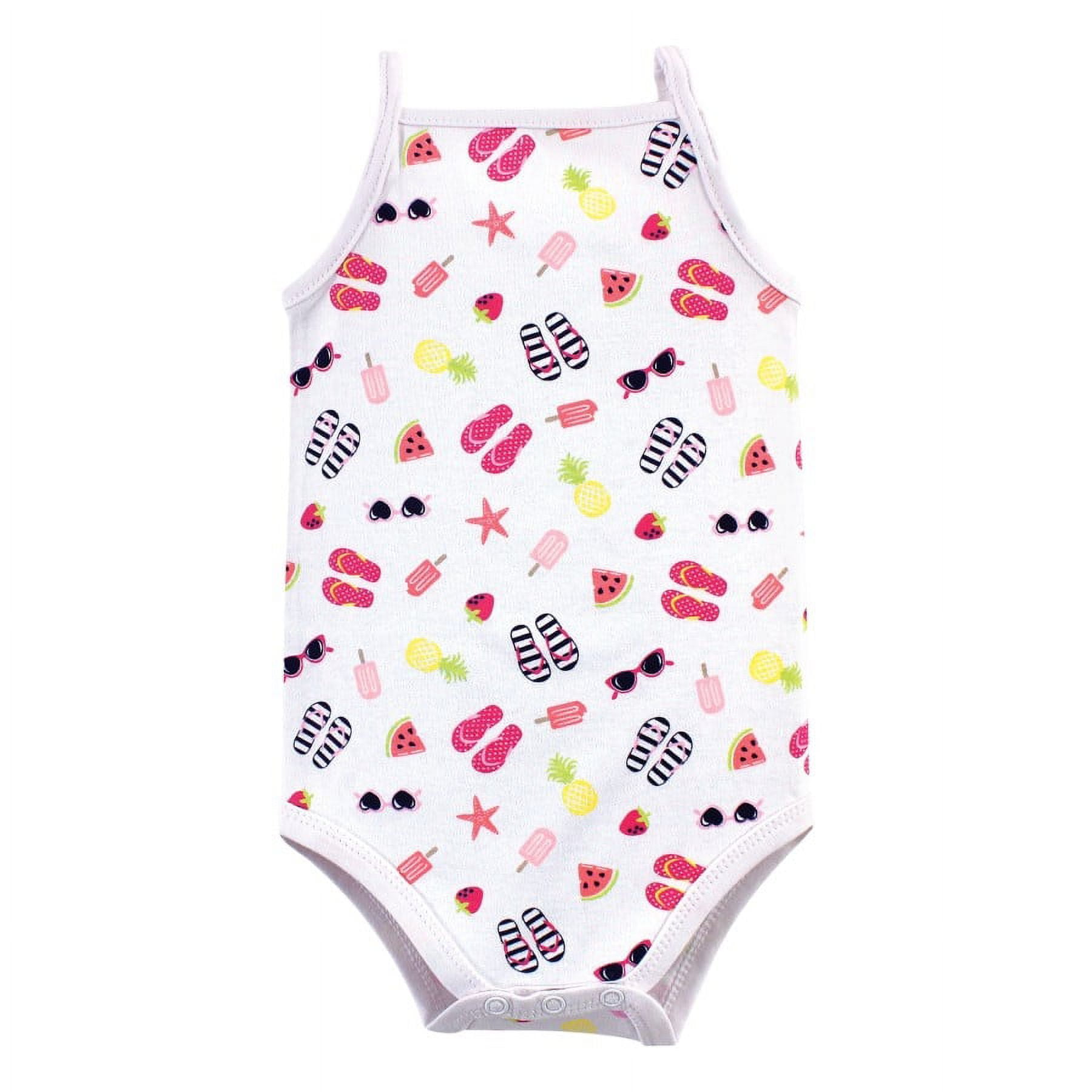Hudson Baby Short Sleeve Bodysuits, 5-Pack, Newborn- 24 Months