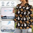 thumbnail image 6 of Jeiento Women's Golf Shirts, Long Sleeve Festival Tops, Halloween Ghost, V Neck Moisture Wicking Quick Dry Sun Protection Top for Golf, Running and Daily Wear, 6 of 7