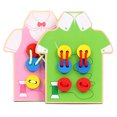 thumbnail image 1 of 2 Sets Sewing Toy Creative Wooden Clothes Lacing Toy Educational Toy for Kids, 1 of 6