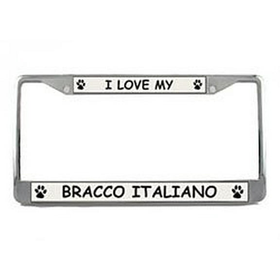 Bracco Italiano License Plate Frame (Chrome) 5 Year Warranty