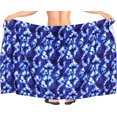 thumbnail image 4 of LA LEELA Men's Pareo Swim Trunk Swimwear Sarong Beach Wrap One Size Cobalt, Stripe Summer Vacation Party, 4 of 4