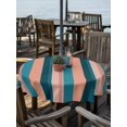 thumbnail image 2 of Outdoor Tablecloths with Umbrella Hole & Zipper, Blue Pink Striped Round Tablecloths 60 Inch, Farmhouse Stripe Waterproof Table Cloth, Patio/Pool/Picnic Table Covers, 2 of 8