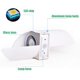 thumbnail image 3 of Aplique de pared LED moderno de 10 W con carcasa de aluminio, resistente al agua IP65, iluminación superior/inferior, blanco cálido de 3000 K para uso interior/exterior (blanco), 3 of 5