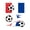 F, variant on IUAMXWU National Flag Soccer Pattern Temporary Face Tattoos, Waterproof Fan Cheering Body Stickers For Sports Match Event Party Skin Decor Decals, various national flag soccer pattern skin decals