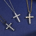 thumbnail image 6 of SFTING 14K Gold Plated Zirconia Silver Cross Faith Pendant Necklace for Women with 925 Silver, 6 of 8