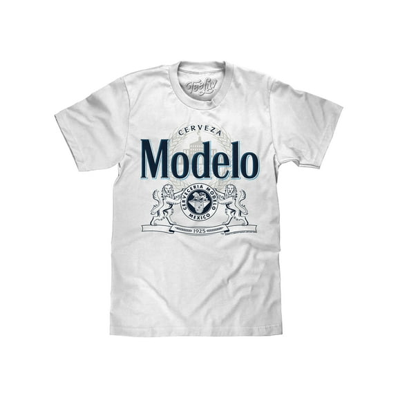 Tee Luv Men's Cerveza Modelo Lion Logo Beer T-Shirt (S)