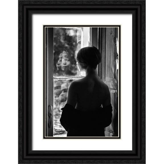 Kapsha, Eduards 11x14 Black Ornate Wood Framed with Double Matting Museum Art Print Titled - Devil In You