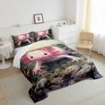 thumbnail image 3 of Homewish Ocean Animal Axolotl Bedding Comforter Set,Sea Salamander Twin Comforter Sets,Pink Brown Bedding Set For Girls Boys,Luxury Bedroom Decor Reversible,2pcs, 3 of 8
