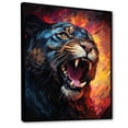 thumbnail image 2 of Designart "Geometric Form Colorful Panther wall art" Animals Floater Framed Canvas Print, 2 of 7
