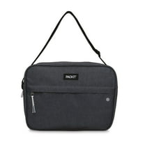 PackIt Zuma 8.9 Qt Freezable Cooler Bag, Charcoal Gray Solid Print
