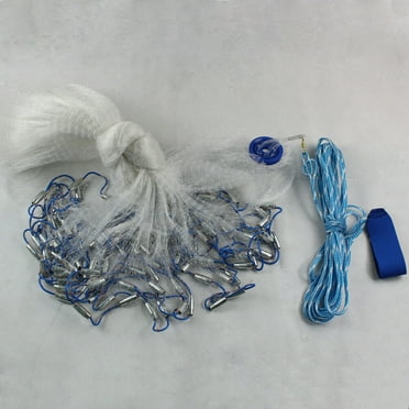 Dwellnix New 10FT Fishing Cast Net Bait Easy Throw Hand Cast Strong Nylon Trap Line Mesh