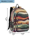 thumbnail image 2 of FORMRS Unisex School Backpack 17" Student Travel Bag with Laptop Compartment, Artistic Desert Pattern, 2 of 7