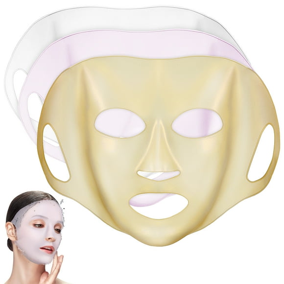 3 Pcs Silicone Face Masks Sheet Mask Cover Facial Mask Covers Beauty Mask Covers For Women Girls Ladies