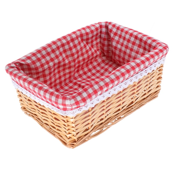 Tineasur Multi-Color Decorative Willow Storage Basket, Versatile Organizer for Shelves, Home and Office Use