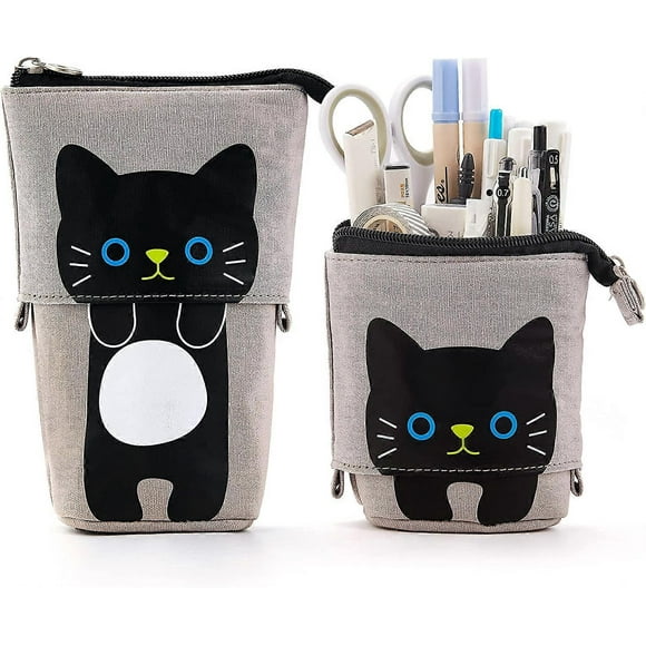 Trousse Télescopique pour Enseignants et Étudiants, Trousses Devient Pot à Craie de Cire pour Enfant et Fille, Fourniture Scolaire Kawaii