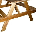 thumbnail image 4 of Farmhouse Style Kids Indoor Outdoor Picnic Table, Brown, 4 of 5