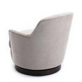thumbnail image 4 of Comfort Pointe Reese Oatmeal Beige Fabric Wood Base Swivel Accent Chair, 4 of 8