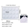 thumbnail image 1 of Troquel De Sello De Cera Tapete de sello de cera de sellado de silicona Orificio redondo antiadherente suave para regalo personalizado Hugtrwg Libre de BPA, 1 of 6