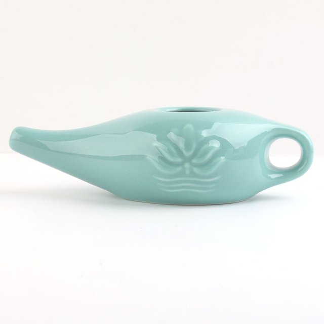 Botella de cerámica para lavado de nariz de 250 ml Irrigador nasal Botella para lavado de nariz de yoga Limpie el recipiente para lavado nasal