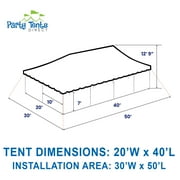 Party Tents Direct Weekender Pole Tent Party Canopy, 20x40 White