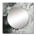 thumbnail image 2 of Designart "Abstract Beige And Azure Fluid Art III" coastal Black Large Square Mirror - Square Bedroom Mirror Printed Wall Decor - Coastal Square Printed Wall Mirror Art, 2 of 5