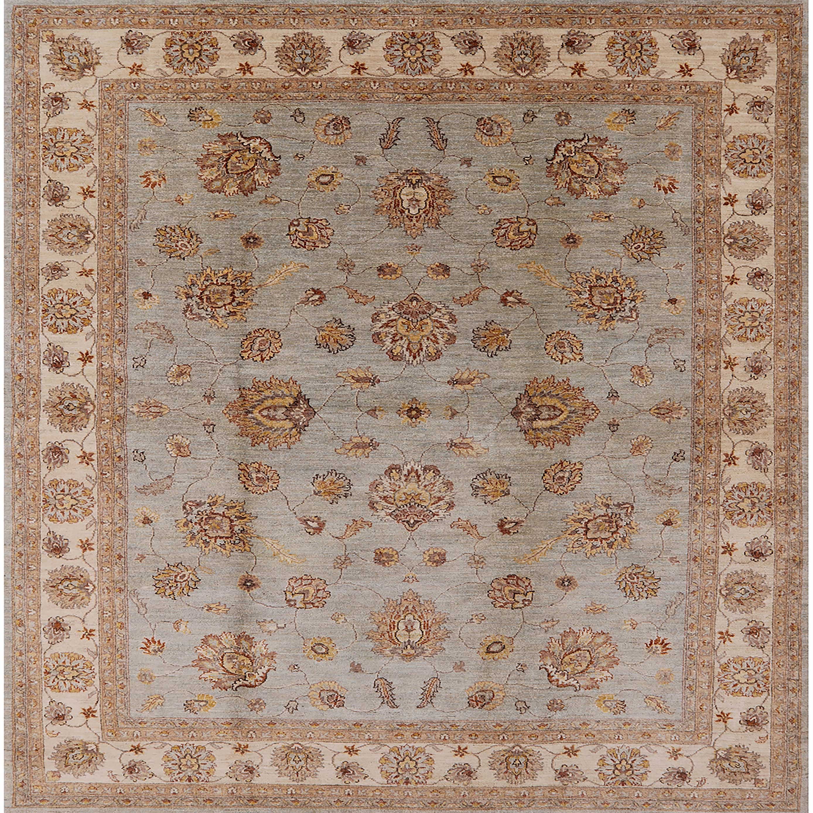 Ahgly Company Indoor Square Mid-Century Modern Gold Brown Oriental Area ...