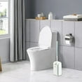 thumbnail image 1 of Accesorios de baño Cepillo de inodoro con asiento Juego de cepillo de inodoro para baño Cepillo de limpieza de inodoro Para limpieza Mango largo Con base Cepillo de silicona para montaje en pared sin, 1 of 6