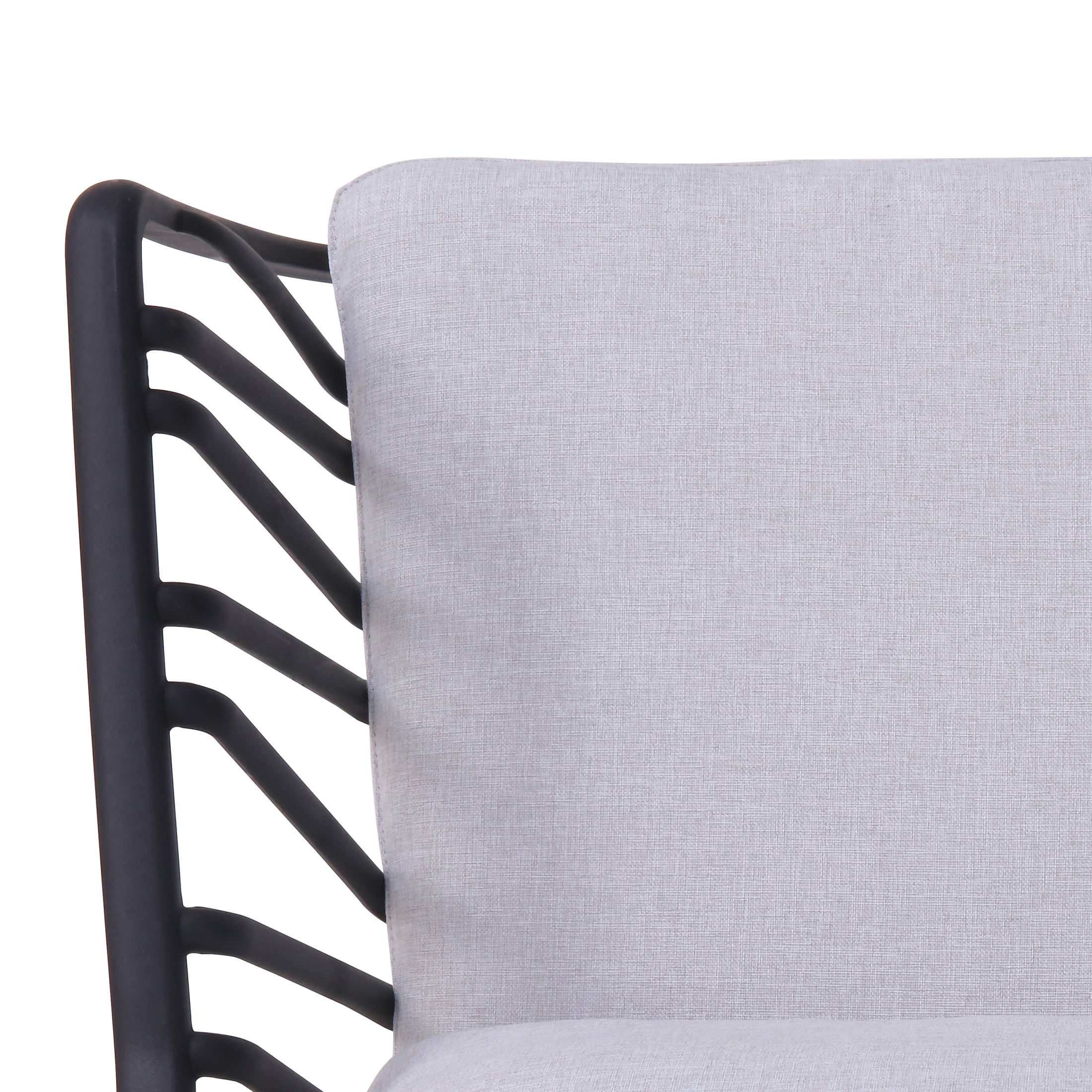 Modern Club Chairs, PP, Grey (Set of 2)