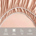 thumbnail image 4 of LammaLoe Extra Deep Pocket Split King Sheets set, Fits 18"-24" Mattress, 7 Piece Soft Microfiber Bed Sheet Sets, Peach, 4 of 7