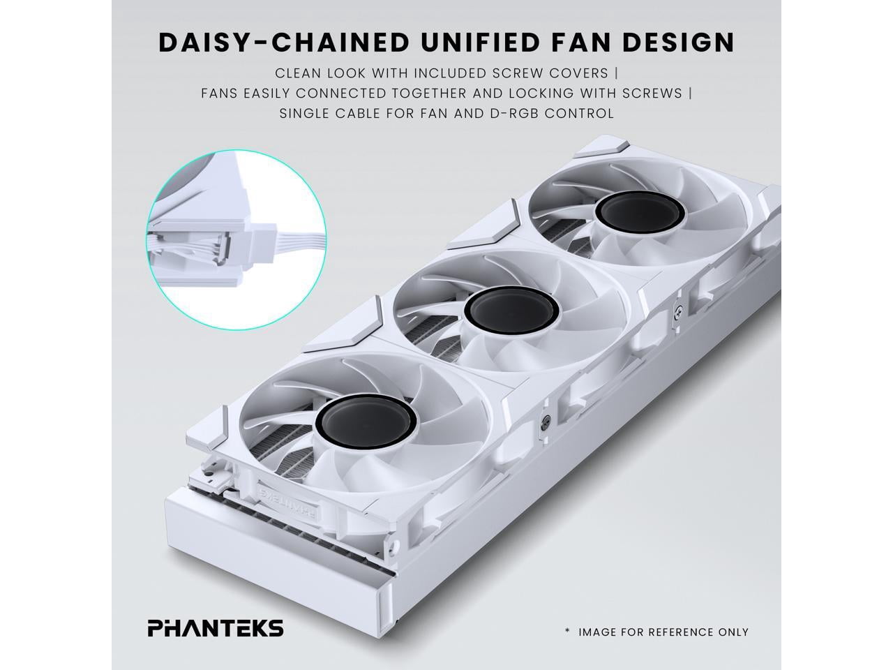 Phanteks PHGO360M25G2LCD Glacier One 360M25 LCD 360mm Liquid CPU Cooler White