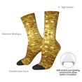 thumbnail image 6 of Women Crew Graphic Print Tube Socks Gold Coins Amazing Pattern Design Ladies Socks, 6 of 7