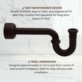 thumbnail image 3 of Westbrass 1-1/4" x 1-1/4" 17-Gauge Brass P-Trap with High Box Flange, Oil Rubbed Bronze, 3 of 9