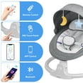 thumbnail image 4 of Babyeap Baby Swing for Infants - APP Remote Bluetooth Control, 5 Speed Settings, 10 Lullabies, USB Plug (Gray), 4 of 11