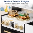 thumbnail image 5 of OLAKIDS Kids Kitchen Playset, Wooden Pretend Play Kitchen with Realistic Light Sound 14 Accessories, Toddler Cooking Toy for Boys Girls Aged 3+, 5 of 9