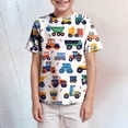 thumbnail image 2 of TOWED22 Toddler Boys Dinosaur Shark T-Shirts Short Sleeve Car Excavator Graphic Tees(Green,10-11 Y), 2 of 5
