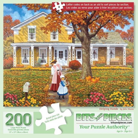 Bits and Pieces Helping Hands Jigsaw Puzzle, 200 Pieces, 15 x 19 Inches