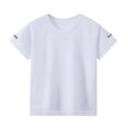 thumbnail image 1 of T-Shirt de Sport pour Garçons, Manches Courtes à Séchage Rapide à Col Rond pour la Course, Couleur Unie, 1 of 9