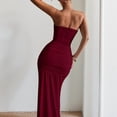 thumbnail image 5 of Women's Strapless Sweetheart Neck Maxi Dress, Bodycon Corset Graduation Prom Evening Gown, 5 of 7
