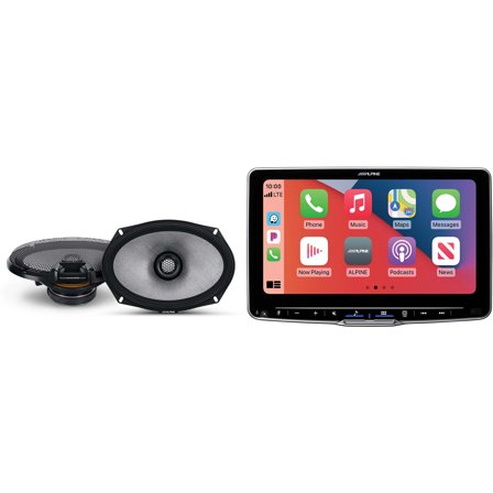 Alpine ILX-F509 Halo9 9" Multimedia Touchscreen Receiver w/ R2-S69 6x9" Coax Bundle
