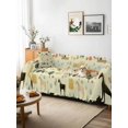 thumbnail image 3 of Cartoon Farmhouse Couch Cover, Cute Watercolor Cabin Animals Trees Yellow Oversized Sofa Cover Blanket for 3 Cushion Couch, Sectional Sofa Slipcover Protector for Living Room Bedroom 71''x150'', 3 of 9