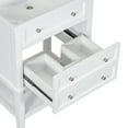 thumbnail image 4 of 24" Freestanding Bathroom Vanity Without Sink, Bathroom Storage Cabinet, Open Shelf & 1 Drawer White, 4 of 9