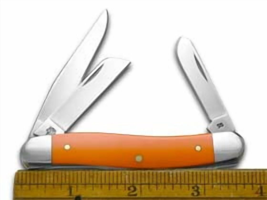 Case Smooth Orange Synthetic Medium Stockman Knife 80509