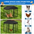 thumbnail image 6 of Suchown Outdoor Dog Kennel, Heavy Duty Dog Crate & Playpen, 4' x 4.2' x 4.45', with Waterproof Roof, Secure Lock and Ground Stakes for Large Dogs, 6 of 8