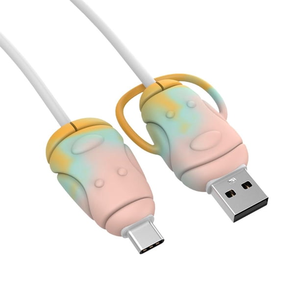 Ruifaya Funda protectora de silicona para cable de carga, funda protectora antirroturas, línea J9F6