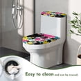 thumbnail image 4 of HELLHERO Soft Polyester Fabric Toilet Top Cover, Reusable Stays in Place Toilet Lid Cover Set for Indoor Home, 4 of 8